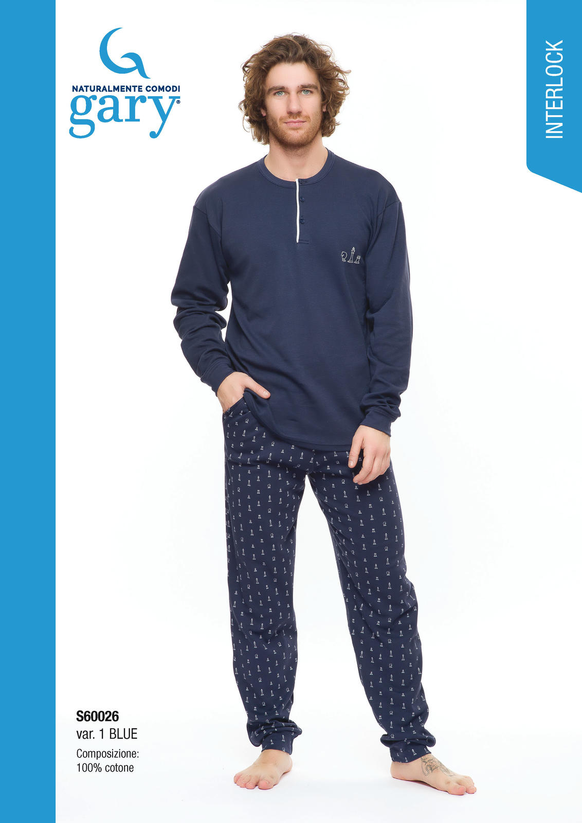 MEN'S PAJAMAS S/L S60026 Tellini S.r.l. Wholesale Clothing